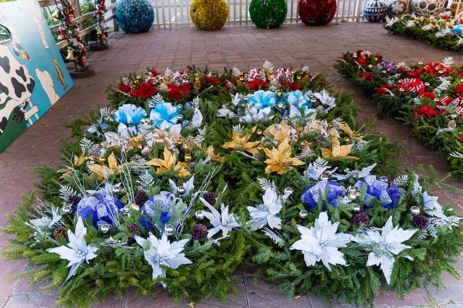 Grave blankets laid out at the farm
