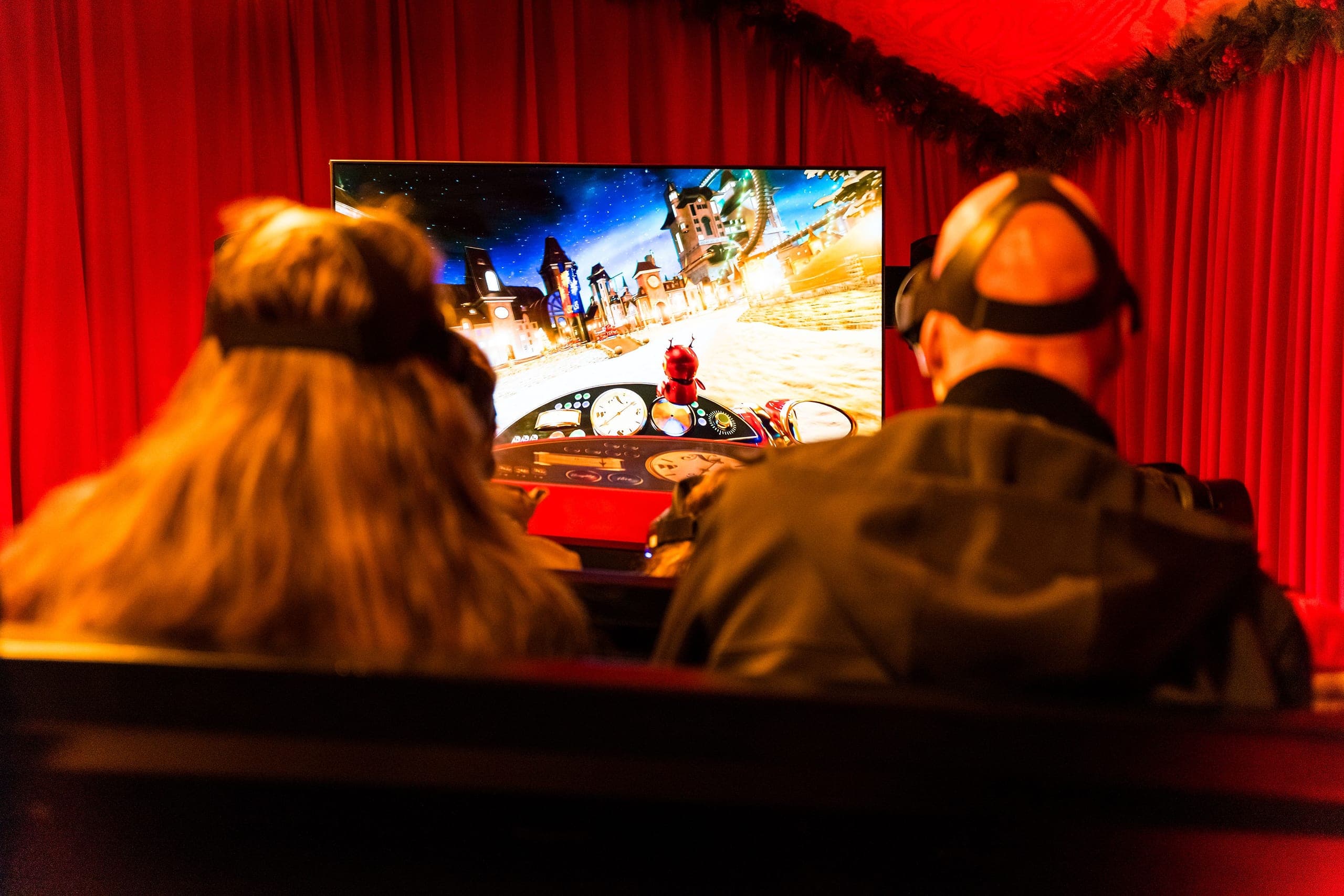 Inside the 4D sleigh ride